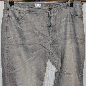 True Nation Men's Jeans Athletic Fit, Gray, 46x32